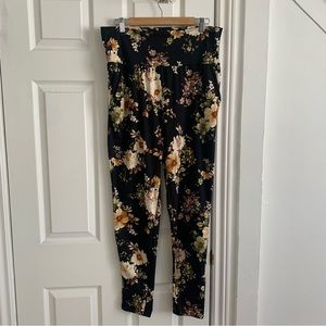 Thick Waistband Comfy Floral Pants